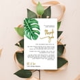 thumbnail image 4 of Koyal Wholesale Tropical Monstera Leaf Wedding Thank You Place Setting Cards for Table Reception, Dinner Plates, 56-Pack, 4 of 5