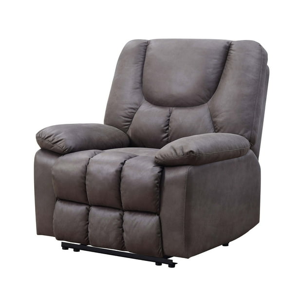 Serta Faux Leather Recliner, Gray