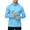 Light Blue, variant on Mens Running Cooling Sun Hooded Shirt, UPF 50+ Attached Face Mask Quick Dry Long Sleeve Rash Guard Navy 2XL