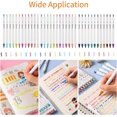 thumbnail image 3 of 12 Color Ink Pens Retractable Water Base Quick-Dry Ink 0.6mm Fiber Pen Tip Gift Scrapbooks Tool Journaling Writing Art Painting Birthday Card, 3 of 5