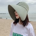 thumbnail image 3 of Fashionable Travel Bucket Hat UV Protection Big Brim Visor Summer Hat Beach Sunhats Women Hat Sun Protection Cap KHAKI, 3 of 8