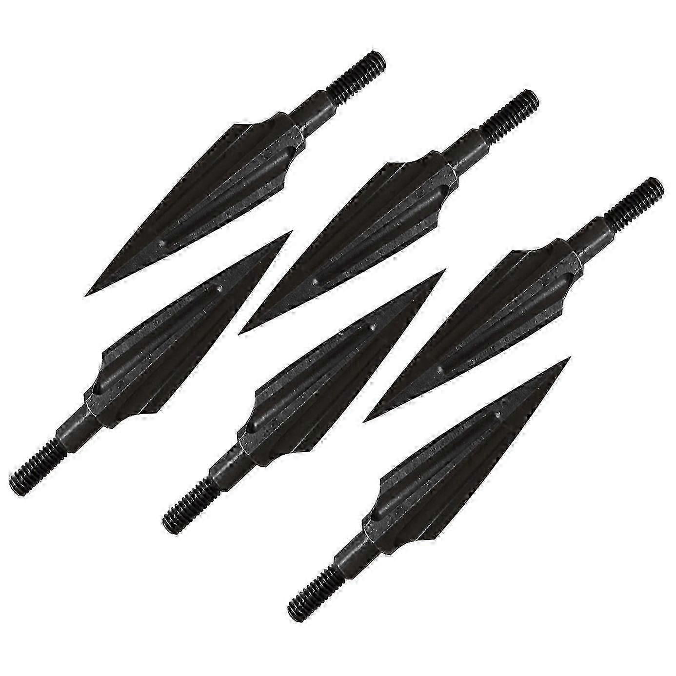 6 Pcs 125 Grain Broadhead Arrow Tips for Archery Hunting - Metal ...