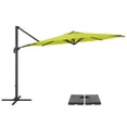 thumbnail image 1 of CorLiving 11.5ft Deluxe Offset Tilting Rotating Patio Umbrella with Aluminum Frame & Deluxe Base Weights, 1 of 9