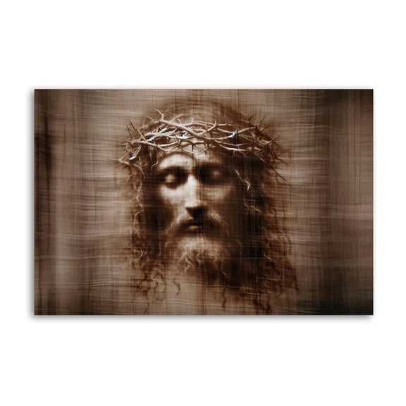 The Holy Shroud of Jesus Sacred Face of Christ Wall Art Poster Gifts Bedroom Prints Home Decor Hanging Picture Canvas Painting Posters 12x18inch(30x45cm)