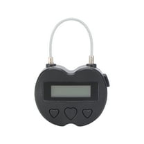 HEANUJJ 1Pc Black Electronic Lock with LCD Timer and USB Charging for Practical Use