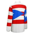 thumbnail image 5 of Puerto Rico Flag Long Sleeve Blouse Woman Streetwear Casual Shirts Summer Oversize Woman Streetwear Clothing Birthday Present, 5 of 7
