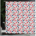 thumbnail image 3 of Ambesonne Fruit Art Shower Curtain, Cherry Raspberry Berries, 69"Wx84"L, Dark Lavender Coral Green, 3 of 4