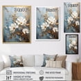 thumbnail image 4 of Designart "Cool Tone Floral Collection III" Seasonal Flowers Floater Framed Wall Art Living Room, 4 of 5