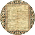 thumbnail image 1 of Ahgly Company Indoor Round Abstract Brown Gold Abstract Area Rugs, 4' Round, 1 of 6