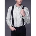 thumbnail image 3 of Mens Suspenders X-back 2" Wide Adjustable Solid Straight Heavy Duty Clip, 3 of 6