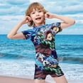 thumbnail image 4 of Demon Slayer Boys 2-Piece Swimsuit Set Bathing Suit Short Sleeve Swimwear Sets with Swim Trunk 9-11Y(140cm), 4 of 7