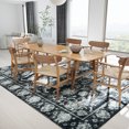 thumbnail image 3 of Rugs For Bedroom Living Room Rug, Modern Area Rugs 5x7 Non-Slip Washable, Chenille Printed Vintage Rugs For Bedroom Dinning Room Office,Black And White, 3 of 11