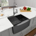 thumbnail image 2 of 24 Inch Black Farmhouse Sink - Mocoloo Apron Front Stainless Gunmetal Black Single Bowl Farmhouse Kitchen Sinks 24x21 Inch Barn Farm Sink, 2 of 7