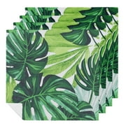 FACANNAP Talking Tables Tropical Cocktail Napkins - Paper Palm Leaf Serviettes for Kid's Jungle Party, Hawaiian Theme, Luau, Summer, Picnic, Decoupage,Green 2 PCS