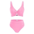 thumbnail image 5 of MSJUHEG Bathing Suits for Women Plus Size Swimsuit for Women Womens Bikini Swimsuits with Shorts Tops for Women High Waisted Bikini Sets for Women's Bikini Sets Pink M, 5 of 5