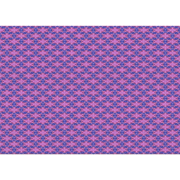 Ahgly Company Indoor Rectangle Patterned Tyrian Purple Area Rugs, 5' x 7'