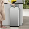 thumbnail image 3 of Pirecart 13.2 Gallon Automatic Trash Can with Lid, Touchless Motion Sensor Garbage Can Stainless Steel, Silver, 3 of 9