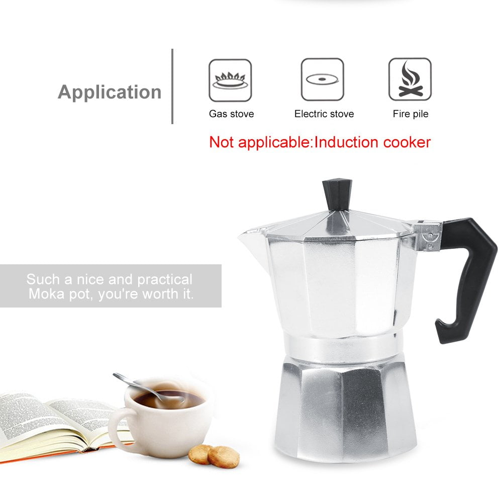 Mocha Coffee Maker Aluminum Octagonal Mocha Coffee Pot 3/6/9/12