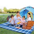 thumbnail image 3 of fastboy Classic Plaid Picnic Mat Soft Fleece Beach Blanket Foldable Waterproof Picnic Mat, 3 of 8