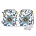thumbnail image 2 of Picia Flowers and Butterflies Curved Windshield Sunshade Accordion Folding Style Auto Shade for Car Truck SUV Van Blocks UV Ray Sun Visor Protector -Medium, 2 of 7