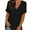 Black, variant on Womens Summer Tops Short Sleeve Casual Shirts Floral Tee Trendy Basics V Neck Plain Tshirt