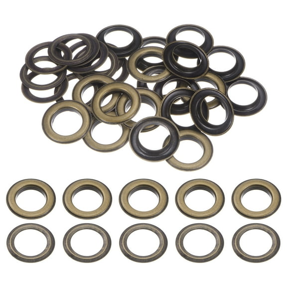 20Set Grommets Eyelets with Washers 20mm Copper Metal Eyelets Kit for Curtain Clothes Leather Bag, Bronze