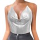 thumbnail image 1 of Top corto con borlas y cuentas en cadena para mujer - Camiseta sin mangas y sin espalda - Diseño vintage, mezcla de spandex - Tallas XS-L, 1 of 8
