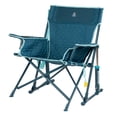 thumbnail image 2 of GCI Outdoor Kickback Insulated Rocker Low Profile Rocking Camping Chair with Cup Holder, Teal, 2 of 11