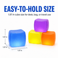 thumbnail image 3 of GrowthPic Large Stress Cube 4 Pack, Slow Rising Sensory Fidget Set for Teens and Adults, Soft Squeeze Stress Relief Cubes with Calming Colors for Desk and Workspace, 3 of 8