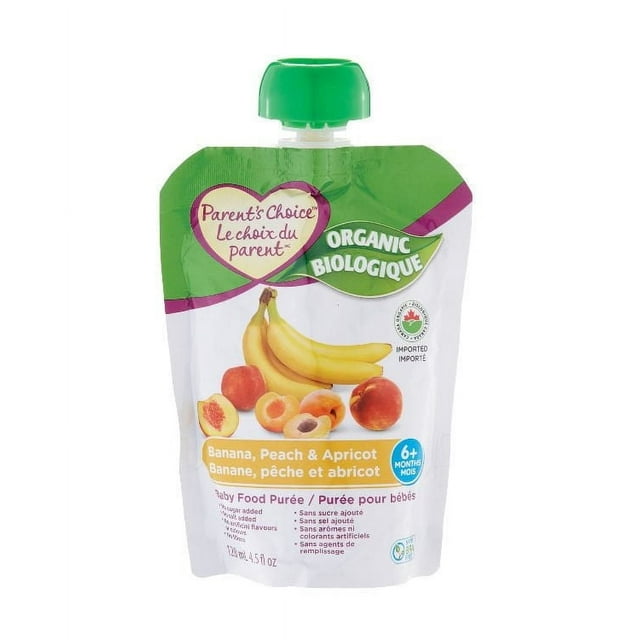 Parent's Choice Organic Banana, Peach & Apricot Baby Food Purée