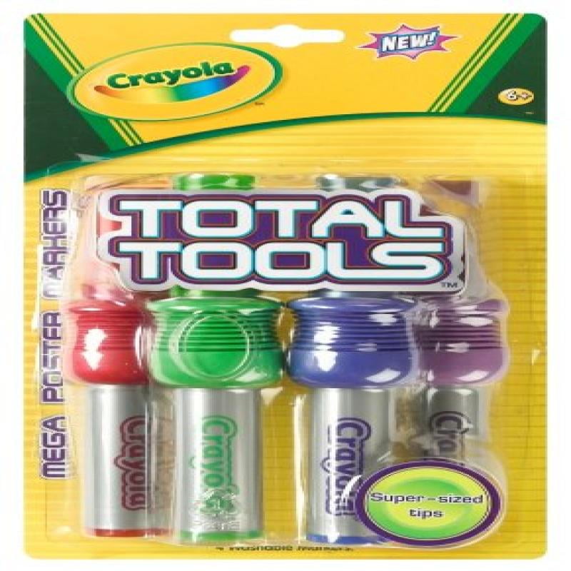 Crayola Total Tools Mega Poster Markers, 4 Count