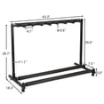 thumbnail image 2 of 7-Guitar Rack Stand - Foldable Design, Sturdy Alloy Resin Construction for Acoustic/Electric/Bass Guitars, Black, 2 of 11