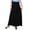 Black, variant on Women's Petite Maxi Skirt With Sash Waist Tie