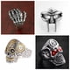 thumbnail image 5 of Anillo de palma oscura, estilo hip hop, estilo callejero, retro, con personalidad desgastada, moda, anillo de calavera con cinco garras, 5 of 5
