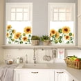 thumbnail image 4 of 3 Pieces Kitchen Curtains Sunflower Valance and Tiers Sets 58wx14h+(28wx36h)*2 Rod Pocket Sunflower Kitchen Curtain for Dining Room Floral Kitchen Curtains Decor Kitchen Valance Window Treatments, 4 of 6