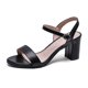 thumbnail image 5 of Sandalias de tacón cuadrado para mujer, cómodas sandalias de bloque grueso para viajes al aire libre, 5 of 8