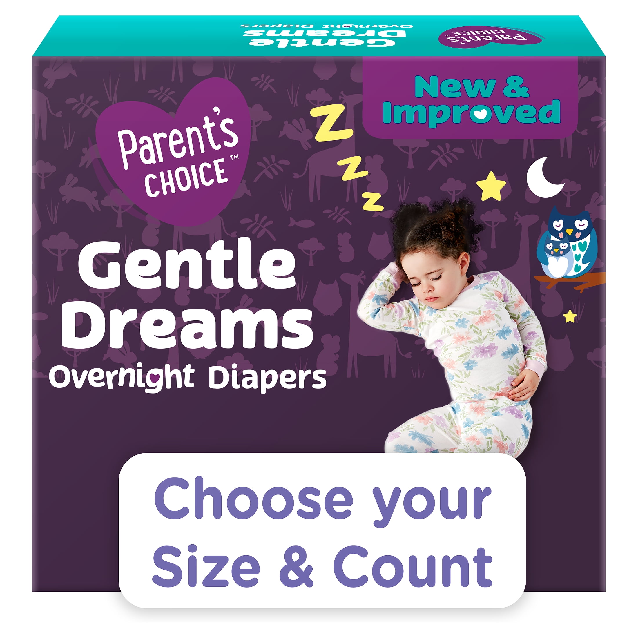 Parent's Choice Gentle Dreams Overnight Diapers (Choose Your Size & Count)
