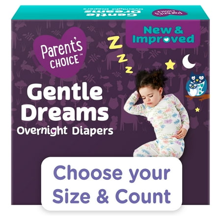 Parent's Choice Gentle Dreams Overnight Diapers, Size 6, 58 Count