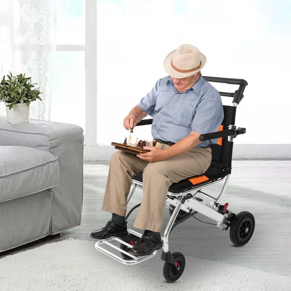 Travel Transport Wheelchair for Adults and Seniors Portable Folding Wheelchair