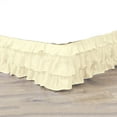 thumbnail image 2 of 3 Layer Ruffled Bedskirt, Essy Care - 100% Microfiber Fabric, 3 Layer Ruffled Bed Skirt Olympic Queen Size College 3 Layer Ruffled Bed Skirt 12" Drop - Ivory Solid., 2 of 3