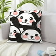 thumbnail image 6 of ZICANCN Decorative Throw Pillow Covers , Pandas Zoo Bear Couch Sofa Decorative Knit Pillow Covers for Living Room Farmhouse 18"x18", 6 of 8