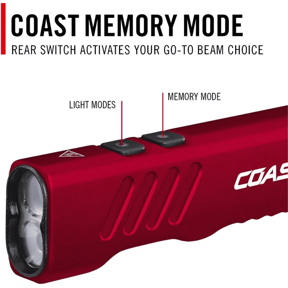COAST 31103 Slayer Pro, 1150 Lumen Rechargeable Dual Optic Flashlight Red