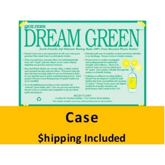GCR Dream Green Batting ( Case(18) Crib 45 in x 60 in) shipping included*