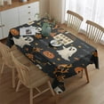 thumbnail image 2 of Rectangle Table Clothes Horror Pumpkin Ghost Happy Halloween Tablecloth,Decorative Washable Table Covers for Picnic Graduation Halloween Fall Thanksgiving Christmas, 2 of 5