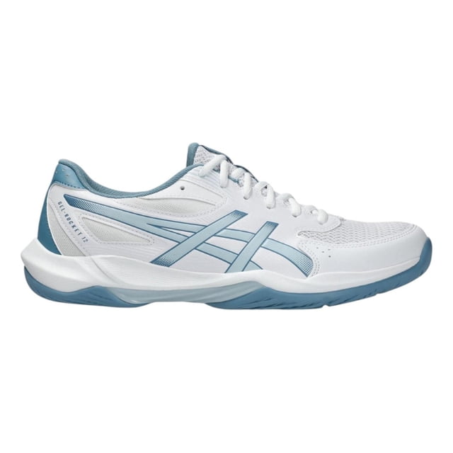 Tenis Asics Hombre Gel Rocket 12 Blanco Azul Claro Voleibol blanco 8.5 MX