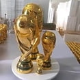 thumbnail image 4 of 13cm/5.1inch World Cup Replica Football Champion Trophy, High Quality Resin Sculpture, Home Office Decoration Own a World Soccer's Biggest Prize for Sport Fan League Team,Gold,World Cup Soccer, 4 of 6