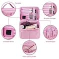 thumbnail image 3 of WANDF Makeup Bag for Women Men,Travel Cases Cosmetic Bag with Handle Make Up Organizer,Toiletry Organizer Portable Bathroom Bag(Pink Bag), 3 of 8