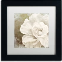 Trademark Fine Art "Petals Impasto II" Canvas Art by Color Bakery White Matte, Black Frame