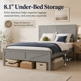 thumbnail image 6 of Miniyam Queen Bed with Barn Door Headboard and Footboard, Farmhouse Wood Platform Bed Frame, Gray, 6 of 7