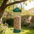 thumbnail image 4 of Lttoisl Hanging Bird Feeder, 9.45 in Tall Metal Wire Grid, Easy-Fill Design for Wild Birds, Perfect for Gardens and Patios, 4 of 6